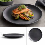 Thumbnail image #4 for American Metalcraft MCP11BK 11-1/2 Inch Matte Black Round Melamine Coupe Plate Case of 12