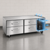 Thumbnail image #3 for Randell 53-Inch Refrigerated Chef Base Equipment Stand with 2 Drawers, Right-Side Self-Contained R290 Refrigeration