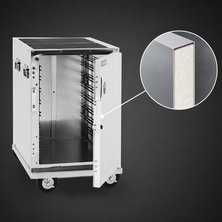 Product image #3 for Cres Cor Half-Size Insulated Mobile Enclosed Pan Rack Cabinet, 8-Pan Capacity