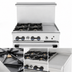 Thumbnail image #3 for Turbo Air Radiance 36-Inch Heavy-Duty Natural Gas Combination Restaurant Range with 4 Open Burners, 12-Inch Right Griddle, and Standard Oven