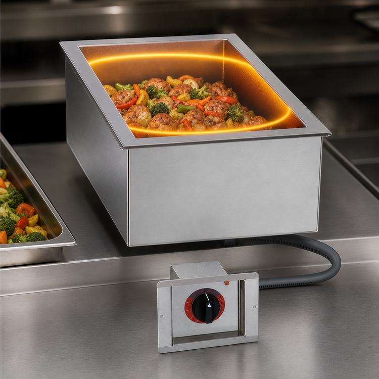 Product image #3 for Alto-Shaam Halo Heat Waterless Drop-In Electric Hot Food Well, 1 Full-Size Pan Capacity, Stainless Steel