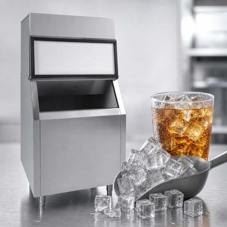 Product image #3 for Maxx Ice 30-Inch Modular Full Dice Cube Ice Machine with 400 lb Storage Bin