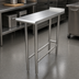 Thumbnail image #3 for Advance Tabco TFMS-120 Stainless Steel Equipment Filler Table, 12 Inch x 30 Inch, Open Base, 1-1/2 Inch Rear Up-Turn