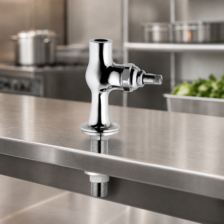 Product image #3 for T&S Brass B-0305-LNM Single-Temperature Deck-Mount Pantry Faucet with Swivel Outlet, Low Lead, ADA Compliant