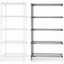 Thumbnail image #3 for Eagle Group Valu-Master 4-Tier Add-On Wire Shelving Unit, 24 x 24 x 63 Inches, Pewter Gray Epoxy Finish