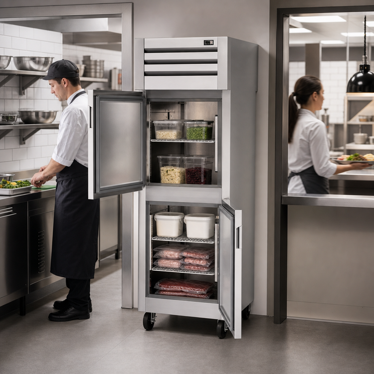 Product image #3 for True SPEC SERIES Pass-Thru One-Section Freezer with Front and Rear Half Doors