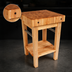 Thumbnail image #4 for John Boos Pro Prep 24 Inch x 24 Inch End Grain Maple Butcher Block Work Table with Slatted Shelf