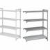 Thumbnail image #4 for Cambro Camshelving Premium 24 x 48 x 72 Inch 4-Tier Add-On Vented and Solid Polymer Shelving Unit