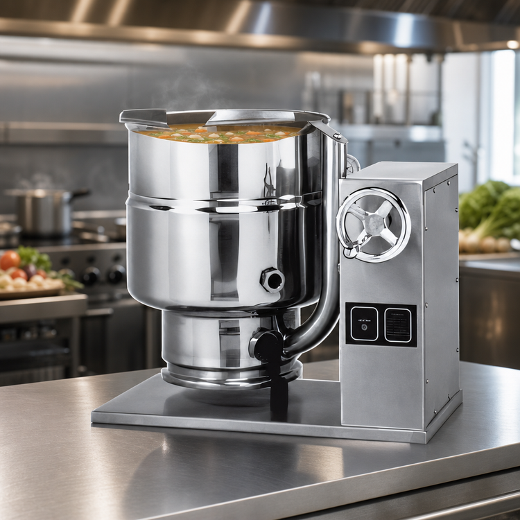 Product image #3 for Groen TDBC-48C 48 Quart Electric Tabletop Tilting 2/3-Jacketed Kettle, Classic Controls
