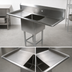 Thumbnail image #3 for John Boos Pro-Bowl 1-Compartment Sink with Left and Right Drainboards, 81-1/4 Inch Wide