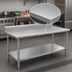 Thumbnail image #3 for Eagle Spec-Master Marine Series Stainless Steel Work Table with 4-1/2-Inch Backsplash and Adjustable Undershelf, 120 x 36 Inch