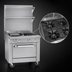 Thumbnail image #3 for Southbend Platinum 36-Inch Heavy Duty Gas Range with 4 Open Burners, 12-Inch Charbroiler, and Standard Oven