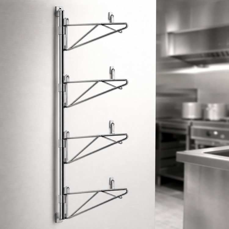 Product image #3 for Eagle Adjustable Post Wire Wall Mount Prepackaged End Unit for 21-Inch Deep Shelves, Chrome Plated