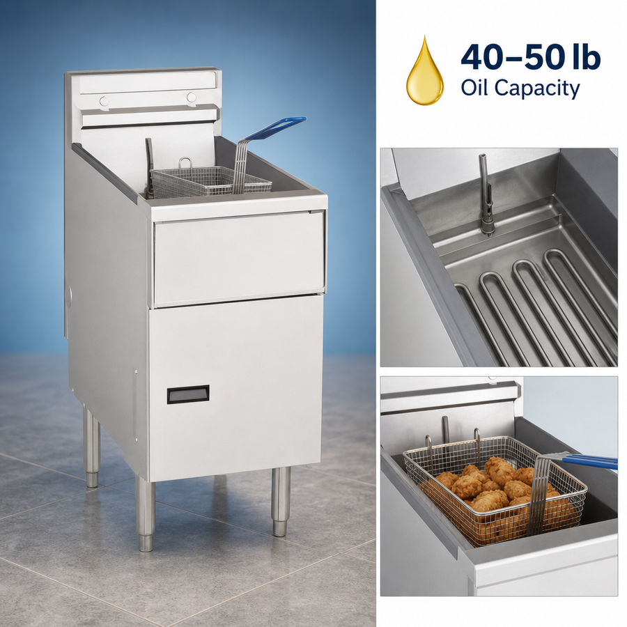 40-50 lb Oil Capacity
