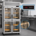 Thumbnail image #3 for Turbo Air PRO Series Pass-Thru Heated Pizza Holding Cabinet, 2-Section, 53 Cu. Ft., Glass Front/Solid Rear Half Doors