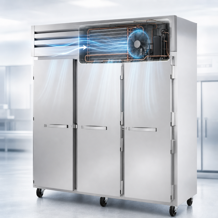 Product image #3 for True SPEC SERIES Three-Section Reach-In Solid Swing Door Freezer, -10°F, Top-Mounted Self-Contained Refrigeration
