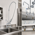 Thumbnail image #3 for T&S Brass EasyInstall Deck-Mount Pre-Rinse Unit with 12-Inch Swing Nozzle, Add-On Faucet, and 54-Inch Hose
