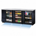 Thumbnail image #3 for True TBB-4G-HC-LD Three-Section Back Bar Cooler with 3 Locking Glass Doors and Left-Mounted Condensing Unit