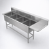 Thumbnail image #3 for John Boos Pro-Bowl 4-Compartment Sink with 24-Inch Right Drainboard, 20 x 20 x 14-Inch Bowls