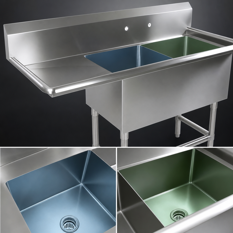 Product image #3 for John Boos Pro-Bowl 2-Compartment Stainless Steel Sink with Left Drainboard