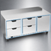 Thumbnail image #3 for Beverage-Air 72-Inch Three-Section Worktop Refrigerator with 4 Drawers and 1 Door