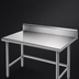 Thumbnail image #3 for Advance Tabco 120 Inch x 30 Inch 16 Gauge 304 Stainless Steel Work Table with 5 Inch Backsplash