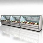 Thumbnail image #3 for Howard-McCray 40E Series SC-CFS40E-4C-S-LED 51.5-Inch Stainless Steel Self-Contained Curved-Glass Fish/Poultry Service Case