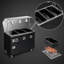 Thumbnail image #3 for Vollrath 2-Series Affordable Portable Deluxe 3-Well Mobile Hot Food Station with Buffet-Style Breath Guard and Enclosed Base