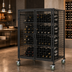 Thumbnail image #3 for Mobile Security Wine Bulk Storage Unit with Panel Doors and Casters