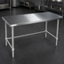 Thumbnail image #3 for John Boos Stallion 108 x 30 Inch 16-Gauge Stainless Steel Top Work Table with Safety Edge and Open Base