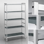 Thumbnail image #3 for Fermod Fermostock 5R68B83 5-Tier Starter Polymer Shelving Unit, 68W x 18D x 83H, Gray