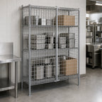 Thumbnail image #3 for Metro Super Erecta SEC56C Stationary Chrome-Plated Wire Security Cage, No Intermediate Shelves, 62-1/2 x 27-1/4 x 66-13/16 Inches