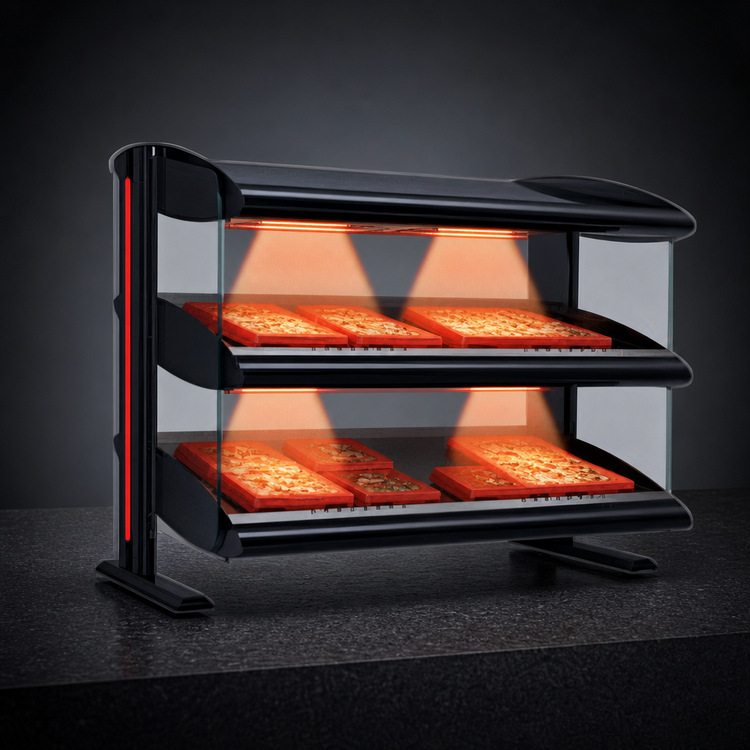Product image #3 for Hatco Spot On Slant Dual-Shelf Countertop Heated Zone Merchandiser Warmer, 28-Inch Wide, 120V