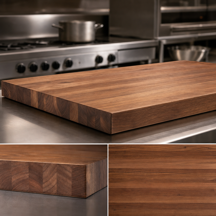 Product image #3 for John Boos Boos Block American Black Walnut Edge Grain Kitchen Countertop, 72 x 36 x 3 Inches