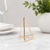 Thumbnail image #4 for Geometric Gold Metal Tabletop Menu/Card Holder, 2-Inch