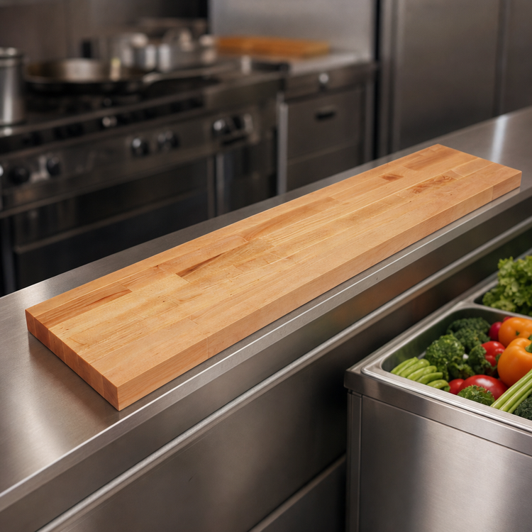 Product image #3 for John Boos 96-Inch x 10-Inch x 1-1/4-Inch Steam Table Cutting Board, Northern Hard Rock Maple