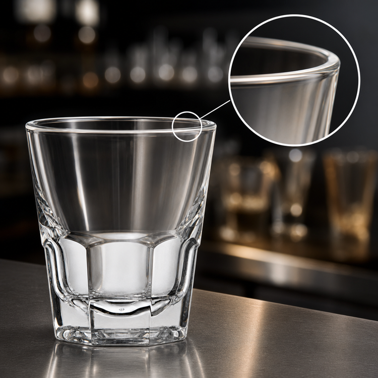 Product image #3 for Anchor Hocking Foodservice New Orleans 12 oz Rim-Tempered Clear Double Rocks Glass