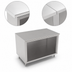 Thumbnail image #3 for John Boos 48-Inch x 30-Inch Open Front Stainless Steel Work Table, Cabinet Base, Flat Top, 16-Gauge Top