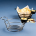 Thumbnail image #3 for American Metalcraft 8-Inch Round Chrome Wire Serving Basket with Built-In Ramekin Holders