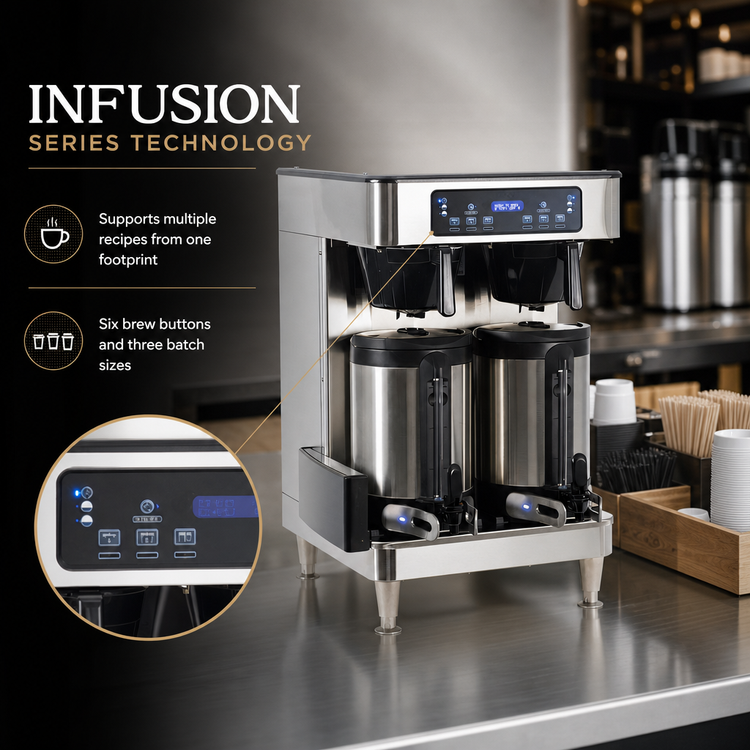 Product image #3 for BUNN ICB Twin Soft Heat Infusion Series Automatic Fill Coffee Brewer