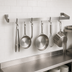 Thumbnail image #3 for John Boos 36-Inch Wall-Mount Single-Bar Stainless Steel Pot Rack with 3 Double Hooks