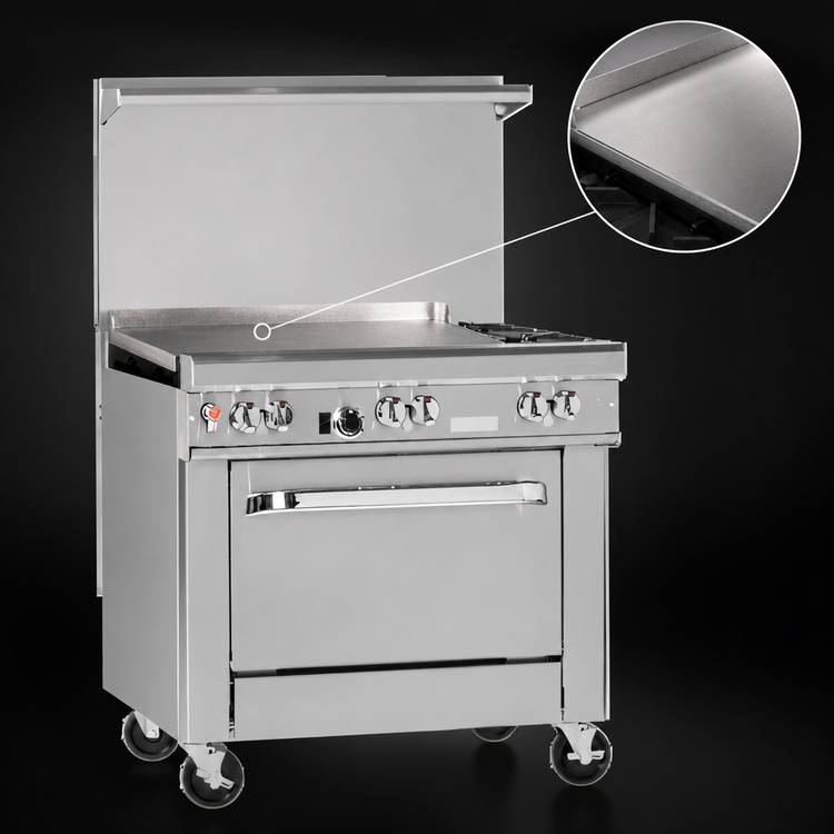 Product image #3 for Southbend Ultimate 36-Inch Gas Restaurant Range with 36-Inch Griddle Top and Cabinet Base