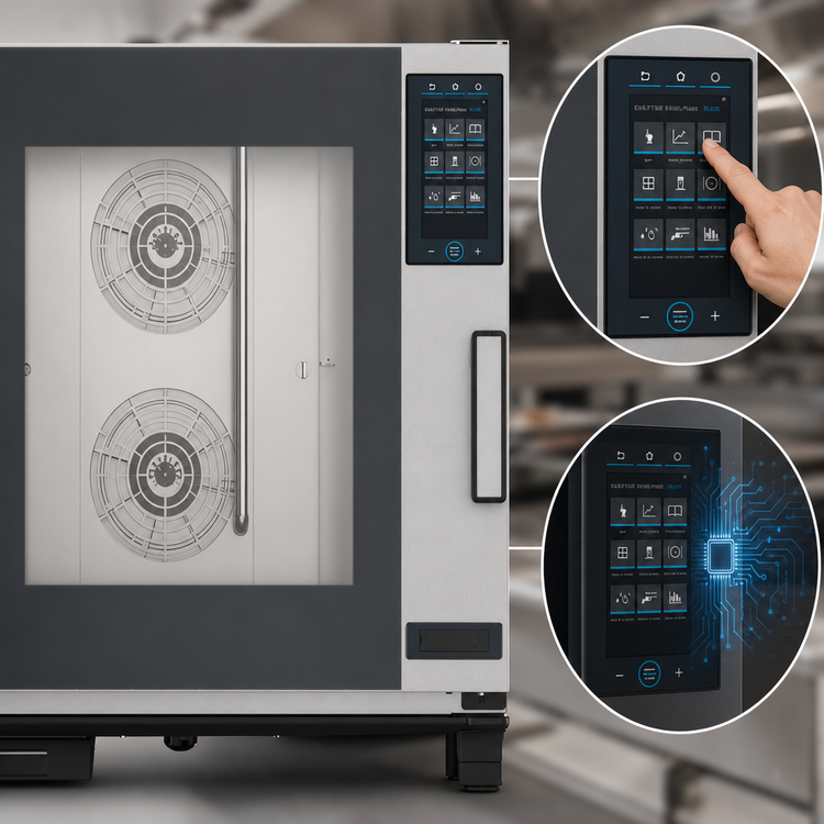 Product image #3 for UNOX ChefTop MIND.Maps Plus 6-Tray 18" x 26" Electric Countertop Combi Oven/Steam Oven, Right-Hand Door