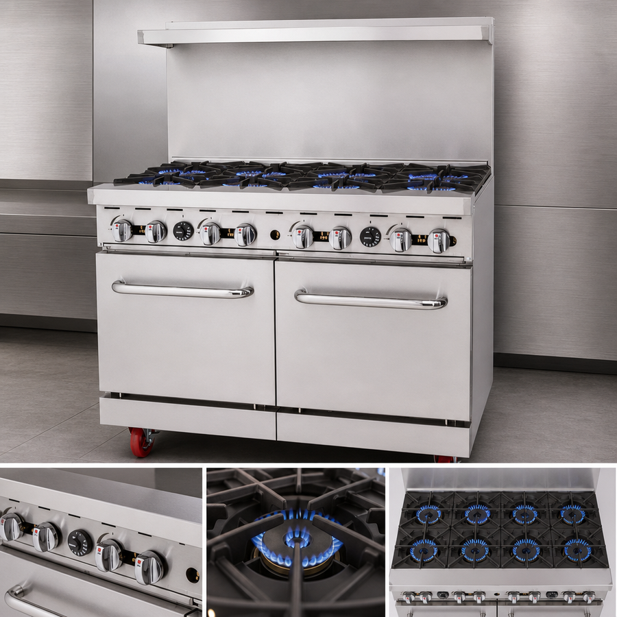Eight Open Burners