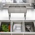 Thumbnail image #3 for Advance Tabco Special Value Series 3-Compartment Fabricated Sink with Left & Right Drainboards, 24 x 24 x 14-Inch Bowls