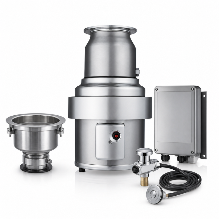 Product image #3 for InSinkErator SS-500 Complete Commercial Food Waste Disposer Package with 12-Inch Bowl, 5 HP, Stainless Steel, AquaSaver AS-101 Control Center
