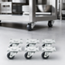 Thumbnail image #3 for Krowne BC-133 2-Inch Low Profile Plate Caster Set with Brakes, 6-Pack