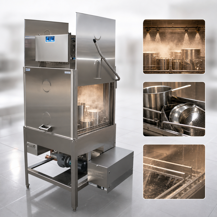 Product image #3 for American Dish Service HT-34 W/J-12 High-Temperature Door-Type Pot & Utensil Washer