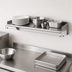 Thumbnail image #3 for Eagle Group 24 Inch W x 10 Inch D Wall-Mounted Shelf, 16 Gauge Type 430 Stainless Steel