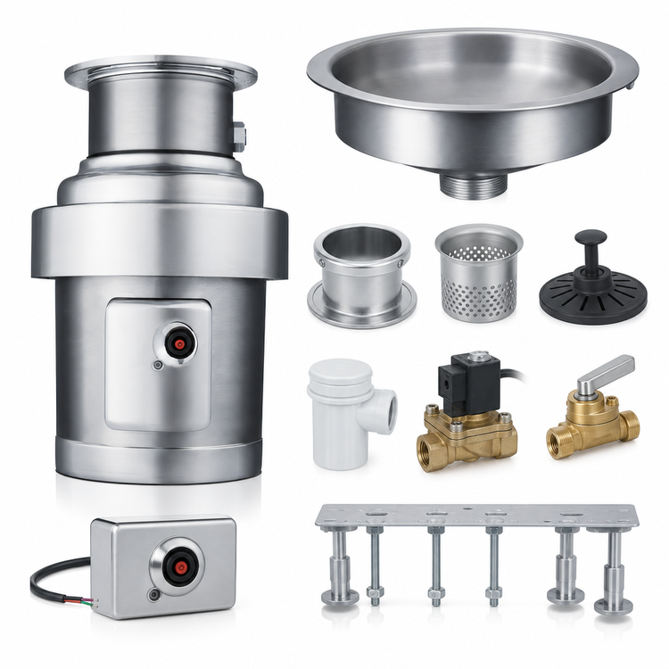 Product image #3 for InSinkErator SS-200 2 HP Stainless Steel Complete Food Waste Disposer Package with 12 Inch Bowl and Manual Reverse Switch